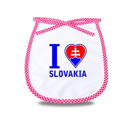 Podbradník I love Slovakia červený