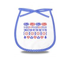 Podbradník s folklórnym motívom modrý