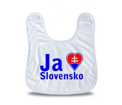 Podbradník Ja ľúbim Slovensko biely