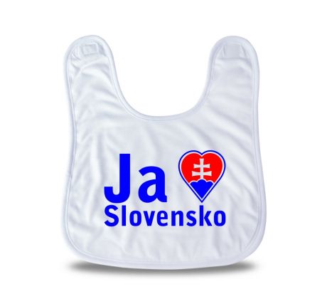 Podbradník Ja ľúbim Slovensko biely