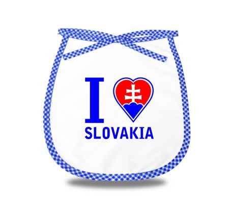 Podbradník I love Slovakia modrý
