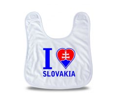 Podbradník I love Slovakia biely