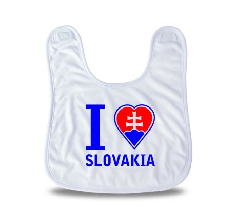 Podbradník I love Slovakia biely