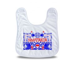 Podbradník s folklórnym motívom biely III