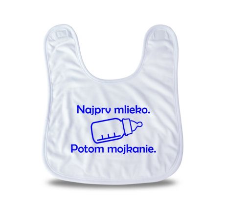Podbradník najprv mlieko potom mojkanie biely I