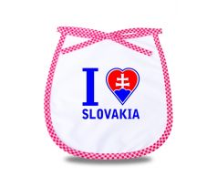 Podbradník I love Slovakia červený