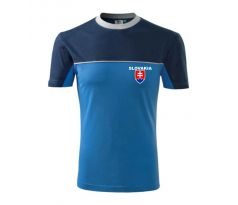 Tričko Slovakia tmavo modré-svetlo modré L 