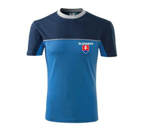 Tričko Slovakia tmavo modré-svetlo modré