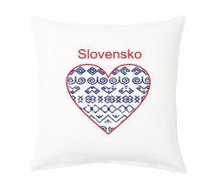 Vankúš čičmanské srdce retro Slovensko