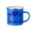 Modrý smaltovaný hrnček kávopič