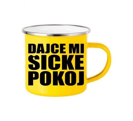 Žltý smaltovaný hrnček DMŠP