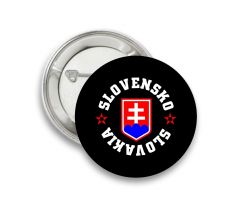 Odznak Slovensko Slovakia čierny