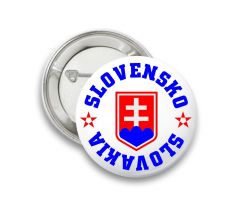 Odznak Slovensko Slovakia biely