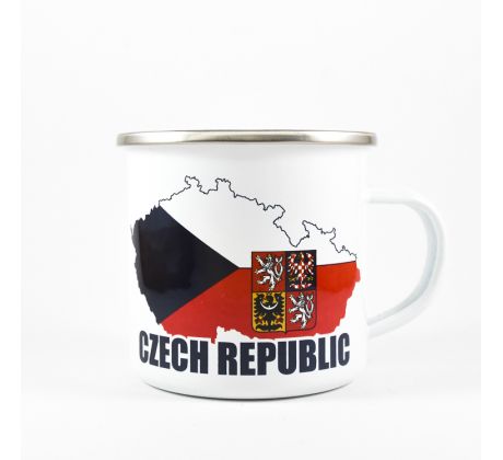 Smaltovaný hrnček Czech republic