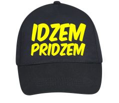 Šiltovka Idzem pridzem čierna - neón