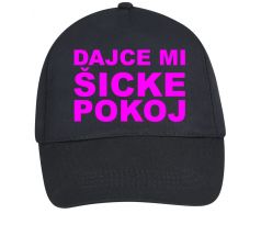 Šiltovka DMŠ čierna - pink neón