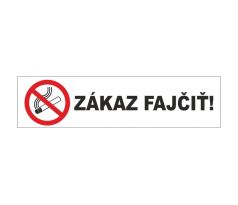 Samolepka ZÁKAZ FAJČIŤ 12 x 3 cm