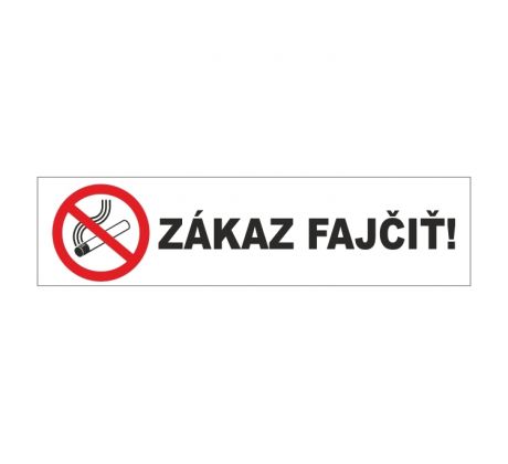 Samolepka ZÁKAZ FAJČIŤ