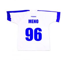 Futbalový dres biely s vaším menom a číslom