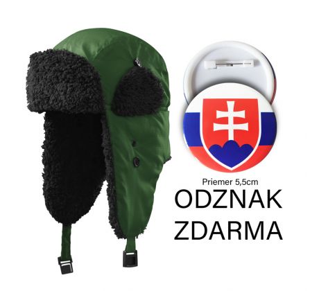 Baranica zelená + odznak s priemerom 5,5cm zdarma