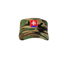 Šiltovka ARMY - znak štvorec hnedý maskáč