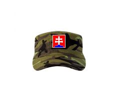 Šiltovka ARMY - znak štvorec zelený maskáč