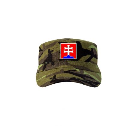 Šiltovka ARMY - znak štvorec zelený maskáč