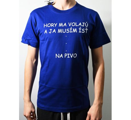 Tričko HORY - modrá farba VEĽKOSŤ - M