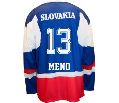Modrý hokejový dres s vaším menom