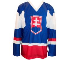 Modrý hokejový dres bez mena a čísla
