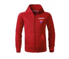 Detská mikina s kapucňou Slovakia znak srdiečko