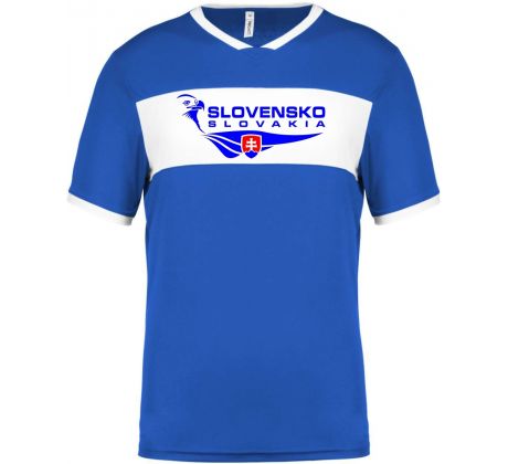 Futbalový dres Slovensko Slovakia modrý s menom a číslom