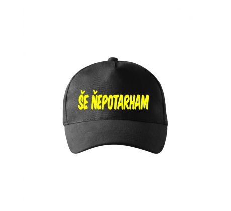 Šiltovka Še Nepotarham čierna žltý neón